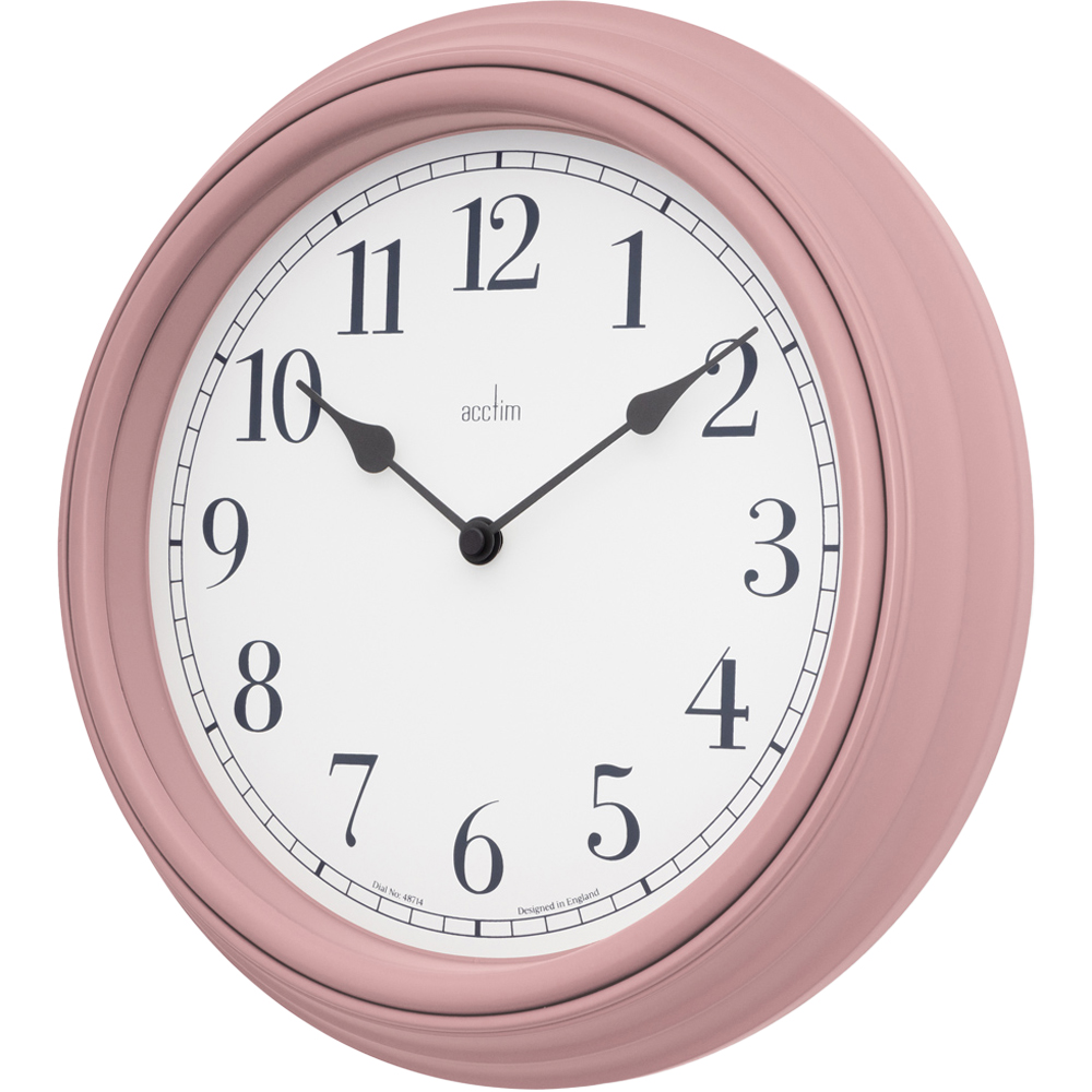 Acctim Devonshire Dusty Rose Wall Clock Image 2