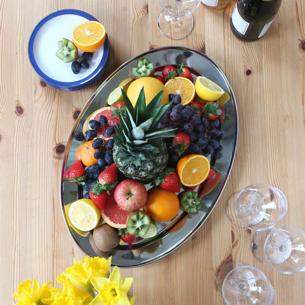 Argon Tableware Stainless Steel Oval Serving Platter 60 x 41cm 6 Pack Image 4