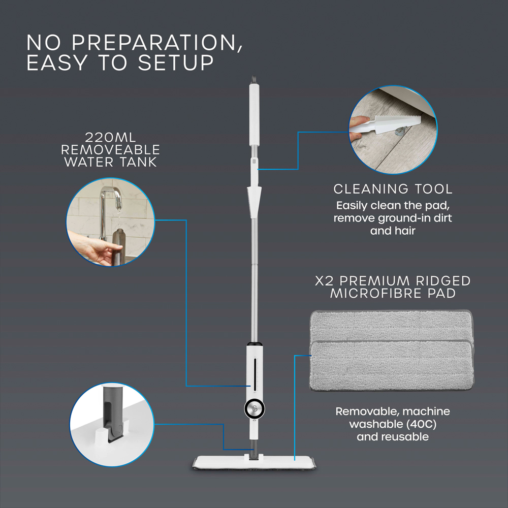 Swan Elevate 2-in-1 Flat Spray Mop Image 5