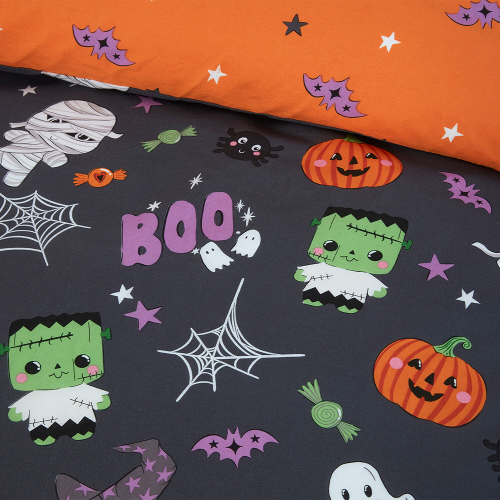 Monster Mash Duvet Set Charcoal Single Image 3