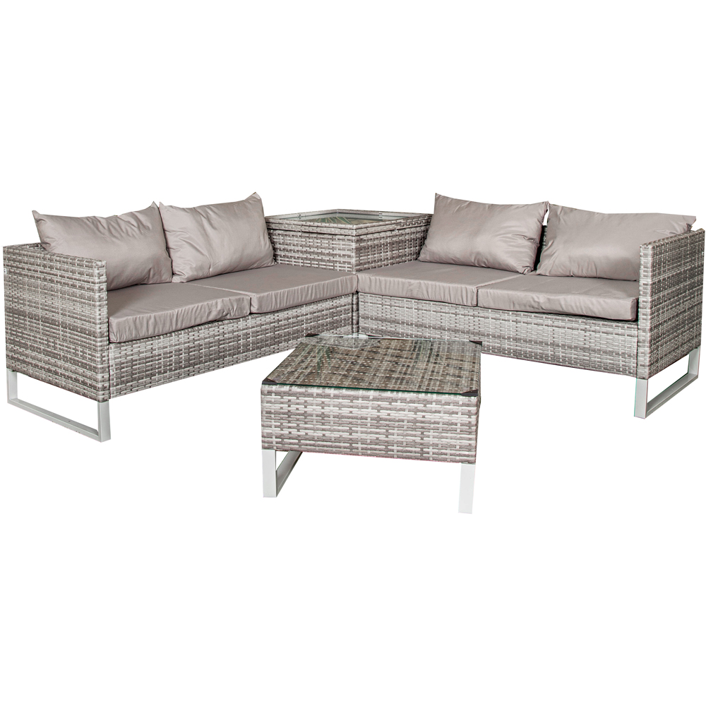 Samuel Alexander 4 Seater Grey Rattan Garden Sofa Set Image 2