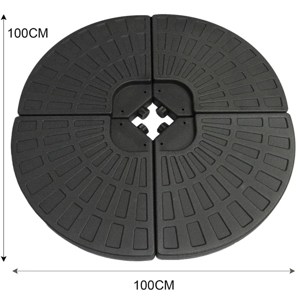 MonsterShop Black Fan Shaped Cantilever Parasol Base Image 6