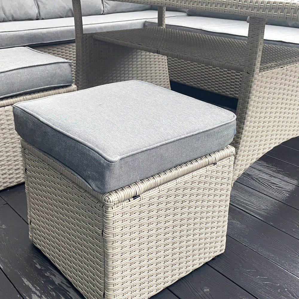 Outdoor Living York Rattan 8 Seater Garden Dining Set Grey Image 5