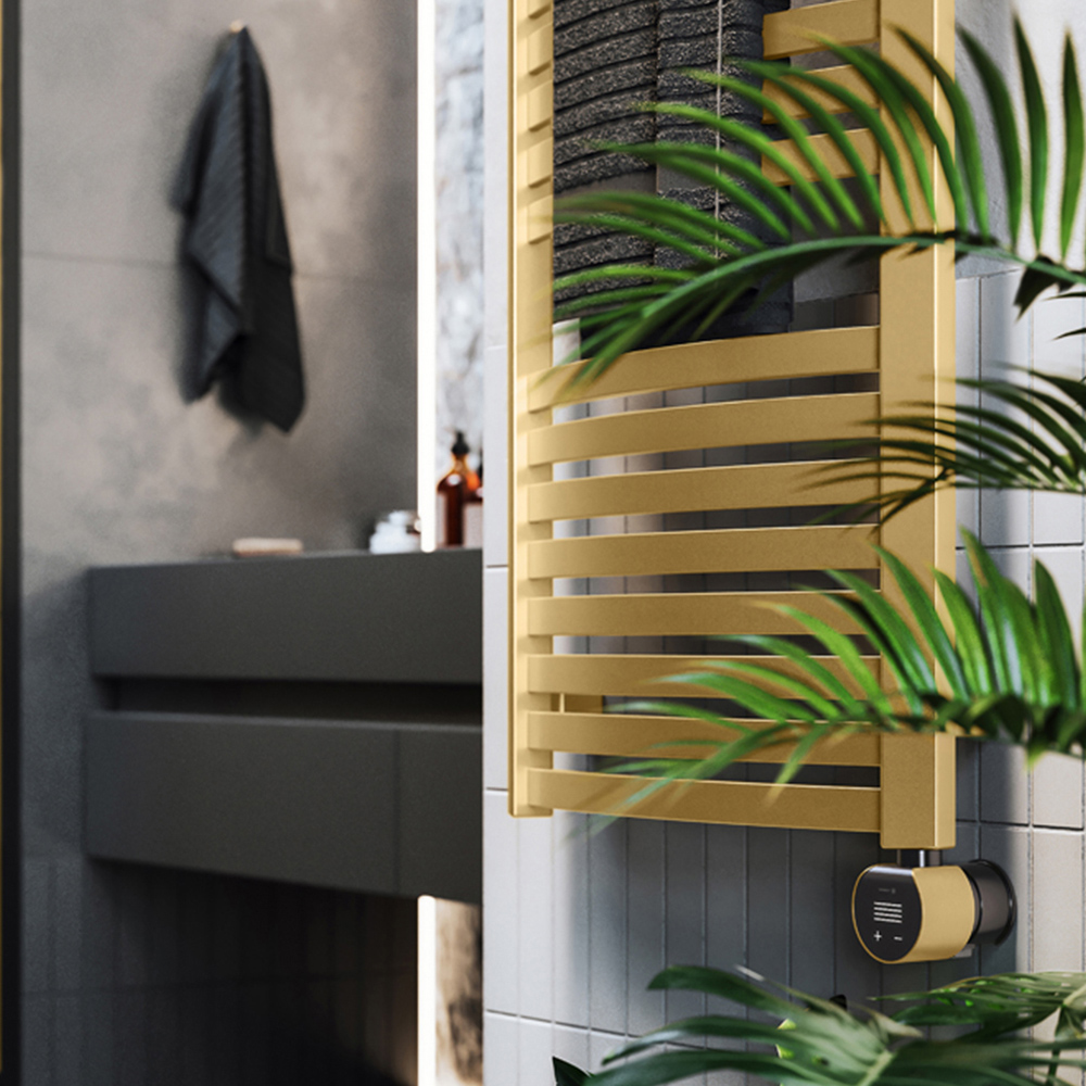Terma Dexter E Brass Electric Towel Rail 1220 x 600mm Image 7