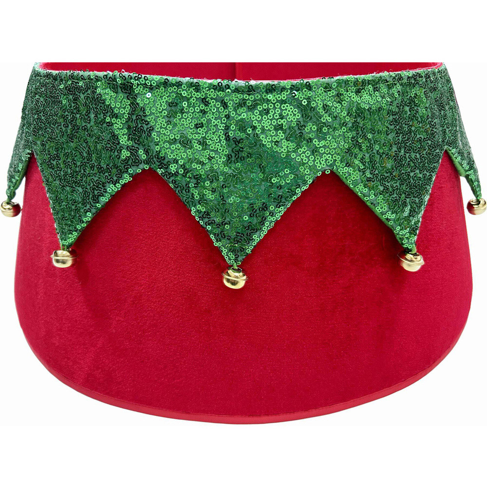 Novelty Elf Tree SkirtRed and Green Image 1