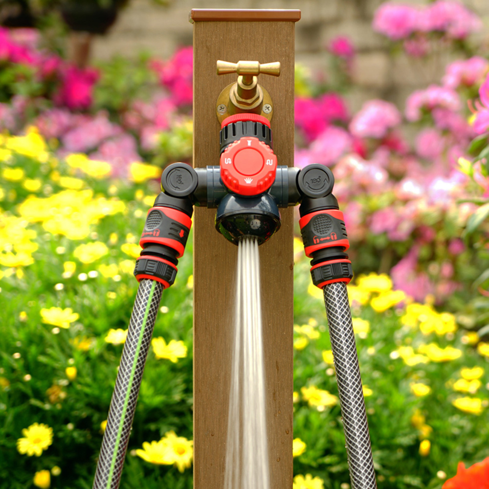 Avilo Multifunction Tap Connector with Twin Hose Image 2