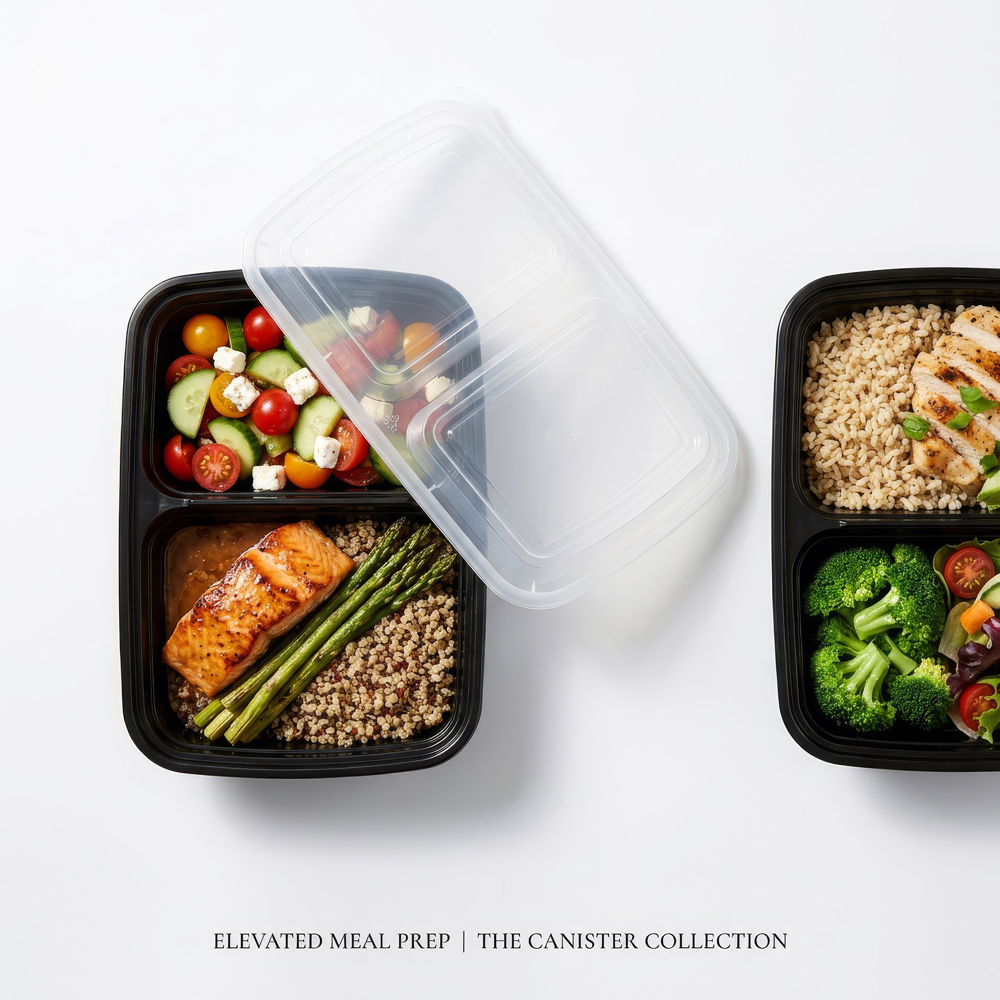 Harbour Housewares 2 Compartment Meal Prep Container 800ml 120 Pack Image 6