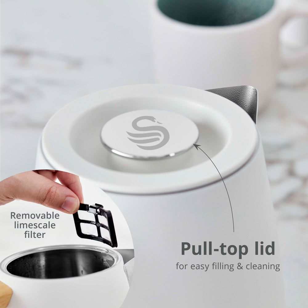 Swan Fjord EEJB338 White 800W 2 Slice Toaster and 1.7L Jug Kettle Set Image 7