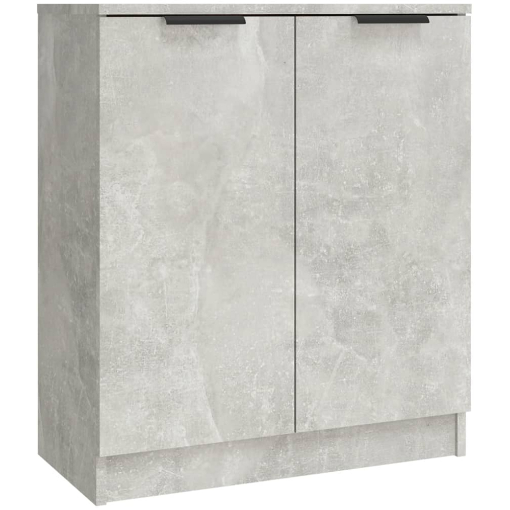 vidaXL Concrete Grey Wooden Sideboard 3 Piece Image 5