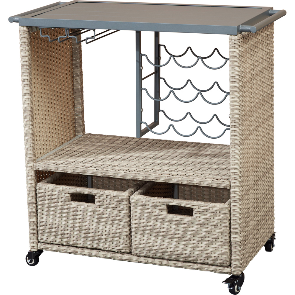 Malay Deluxe Malay Deluxe Natural Cambridge Service Cart Image 2