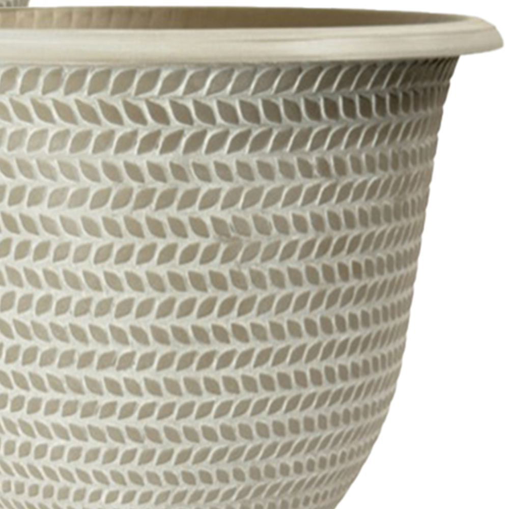Wilko Parker Washed Taupe Round Planters 30cm 2 Pack Image 2