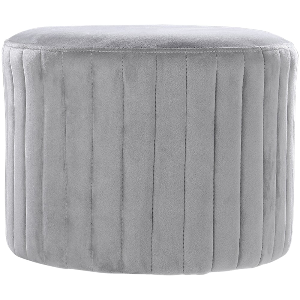 Living and Home Grey Pouffe Ottoman Image 3