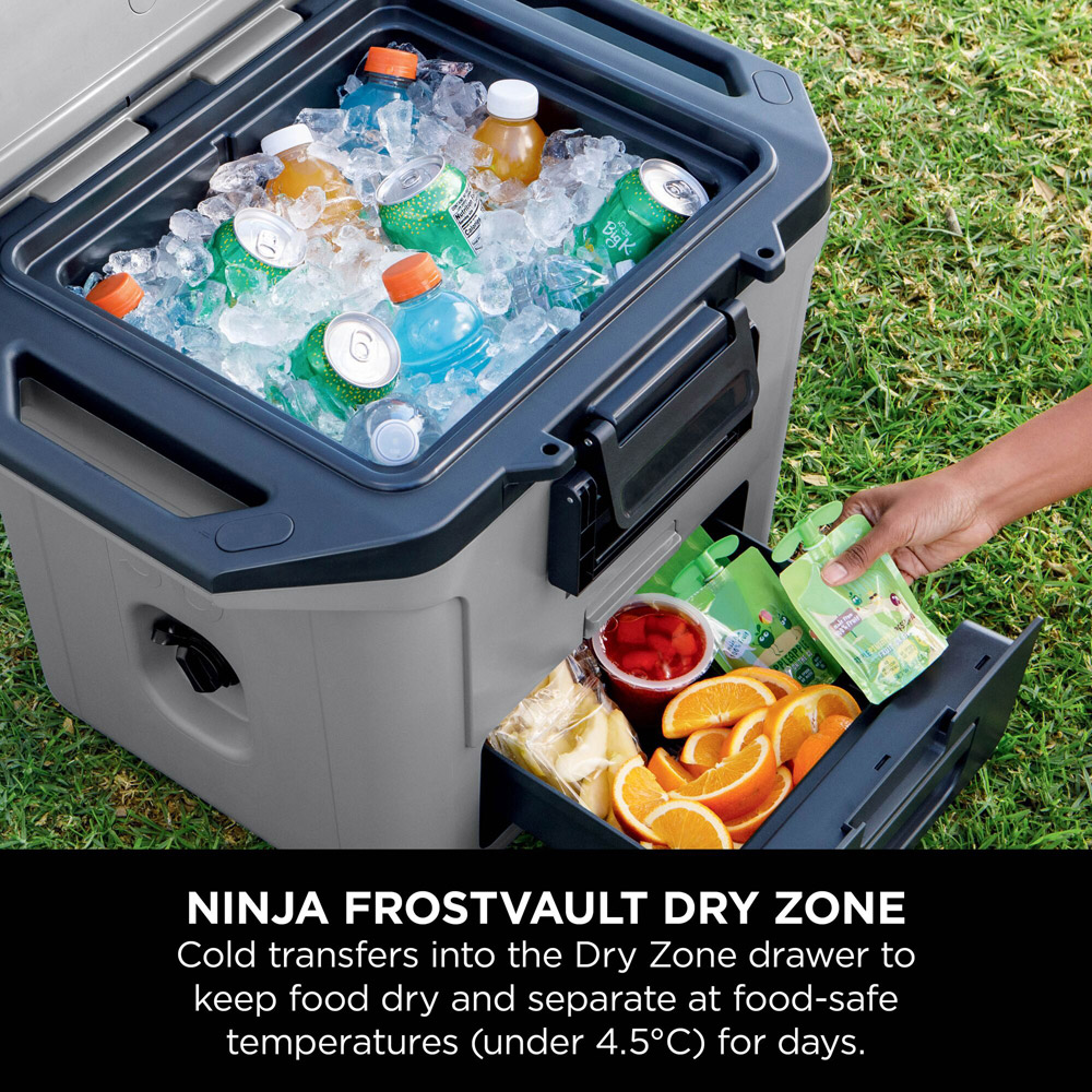 Ninja FrostVault FB131UKGY Slate Grey Hard Cooler with Dry Zone 28L Image 4
