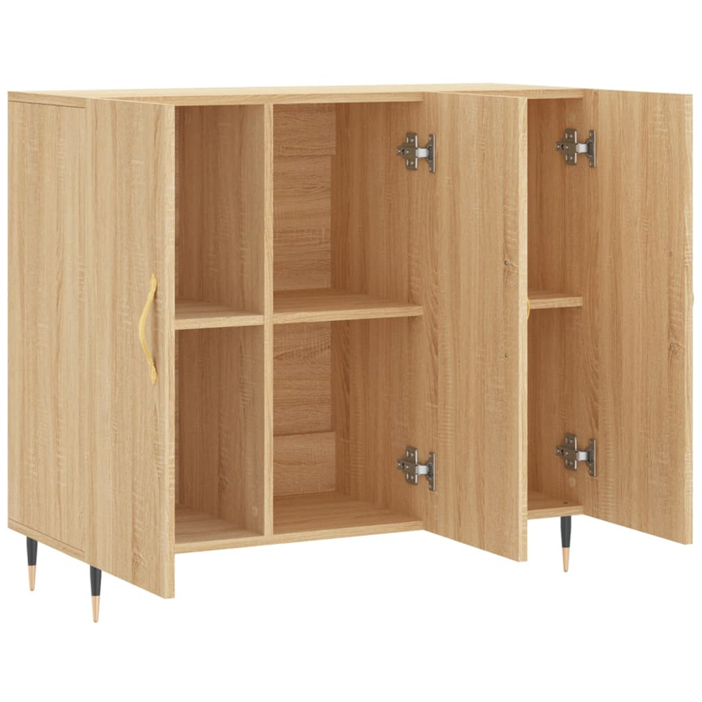 vidaXL 3 Door Sonoma Oak Sideboard Image 5