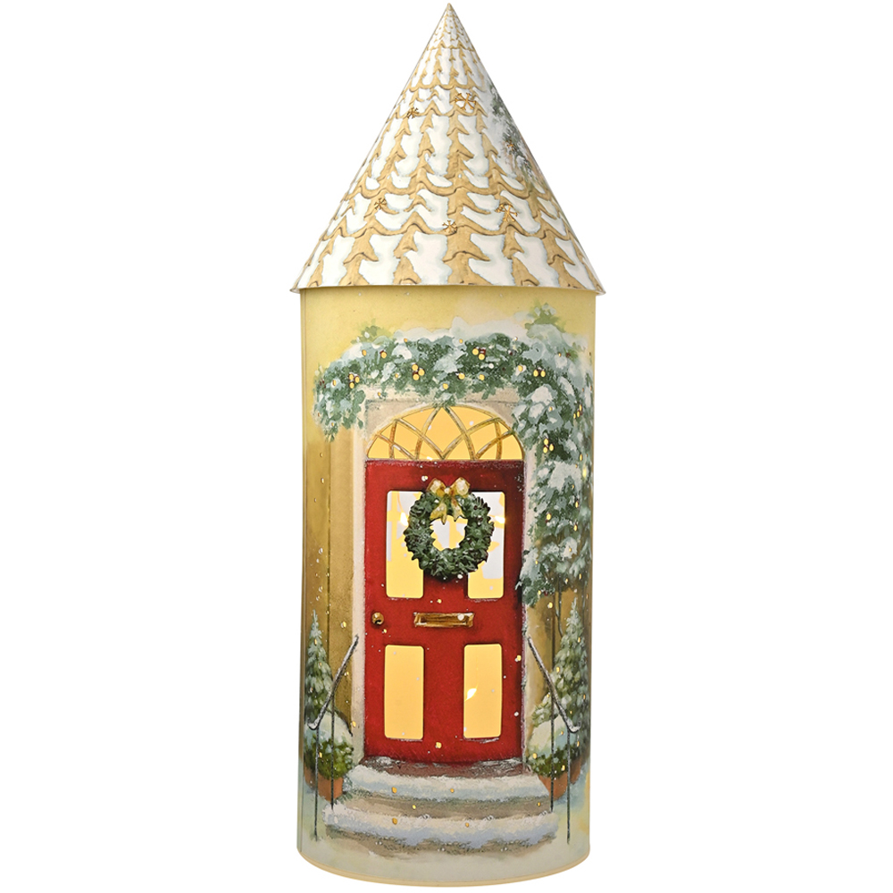 The Seasonal Gift Co Regal Tidings Toy Shop Round Large LED House Lantern 38cm Image 2