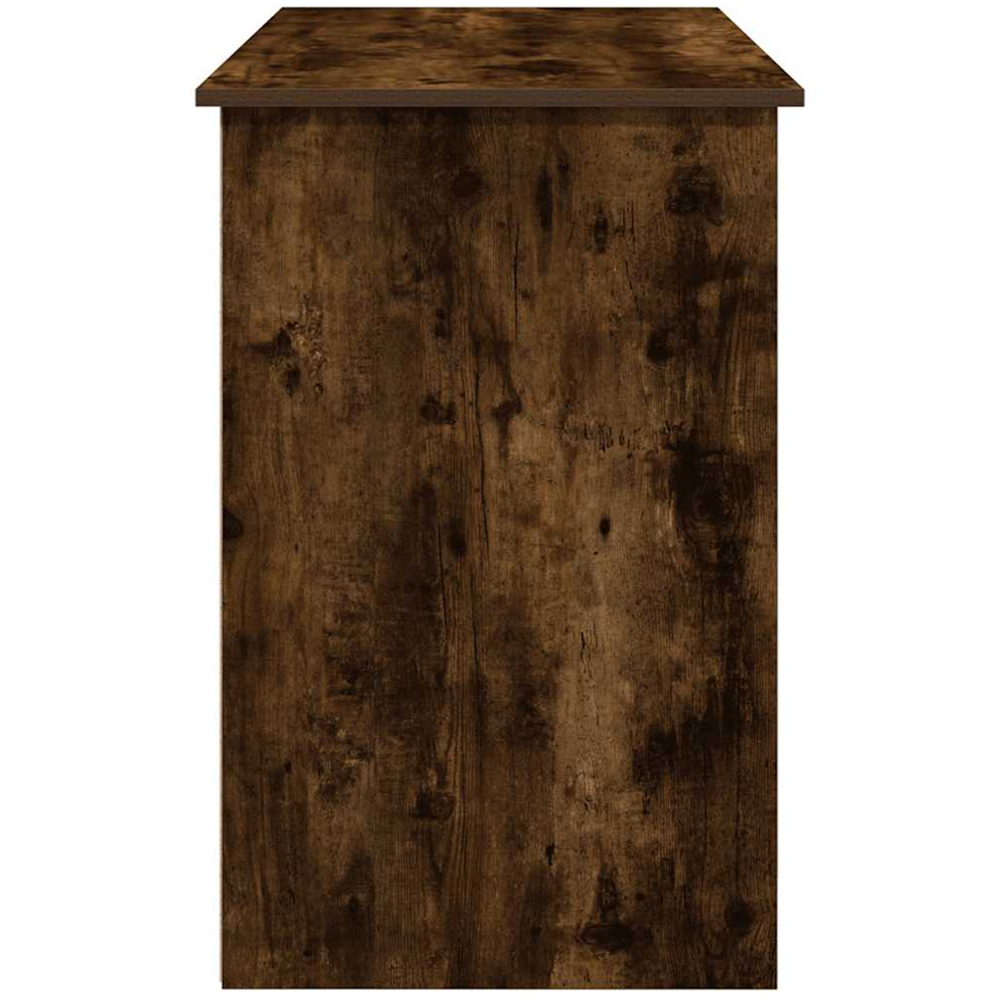 vidaXL 3 Drawer Single Shelf Computer Desk Smoked Oak Image 5
