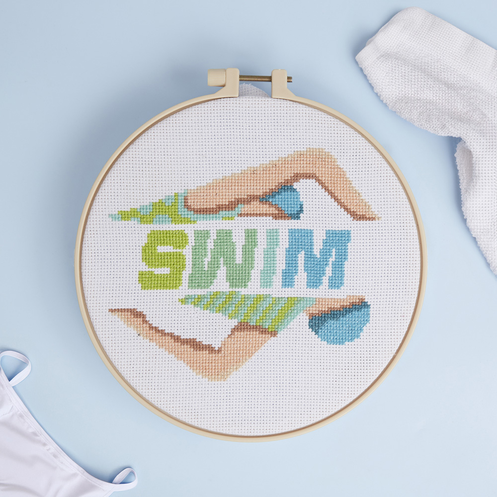 Simply Make Swimming Cross Stitch Kit Image 7