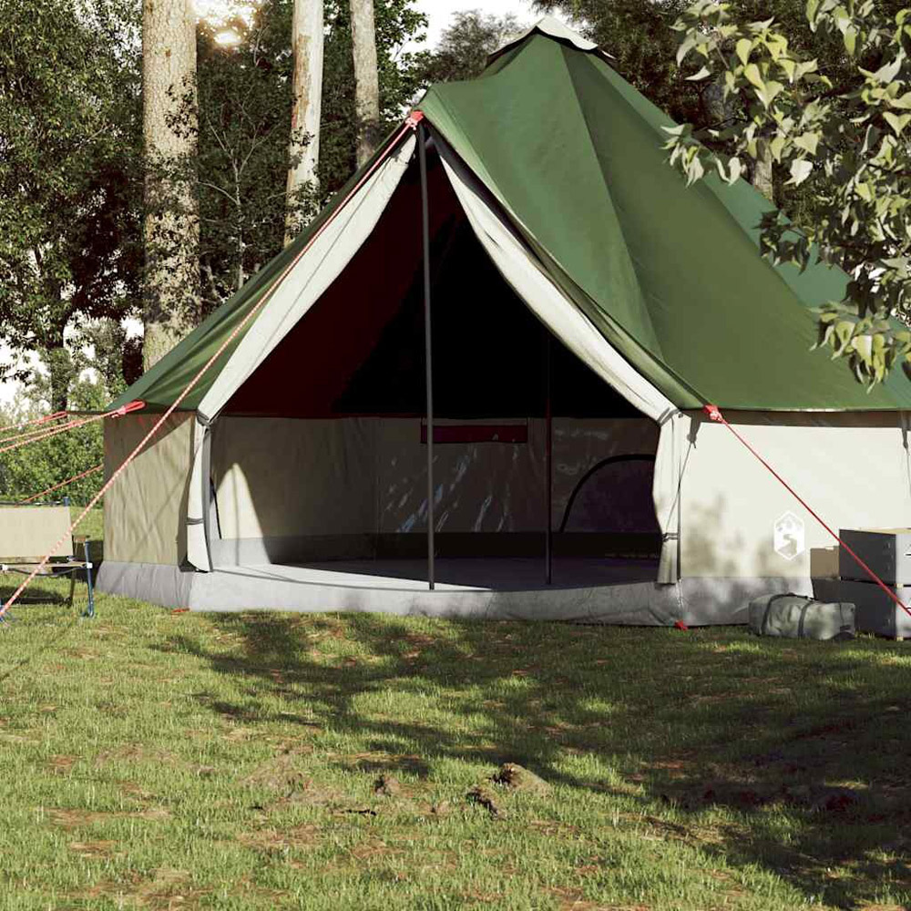 Walplus 10 Person Waterproof Tipi Family Tent Green Image 2