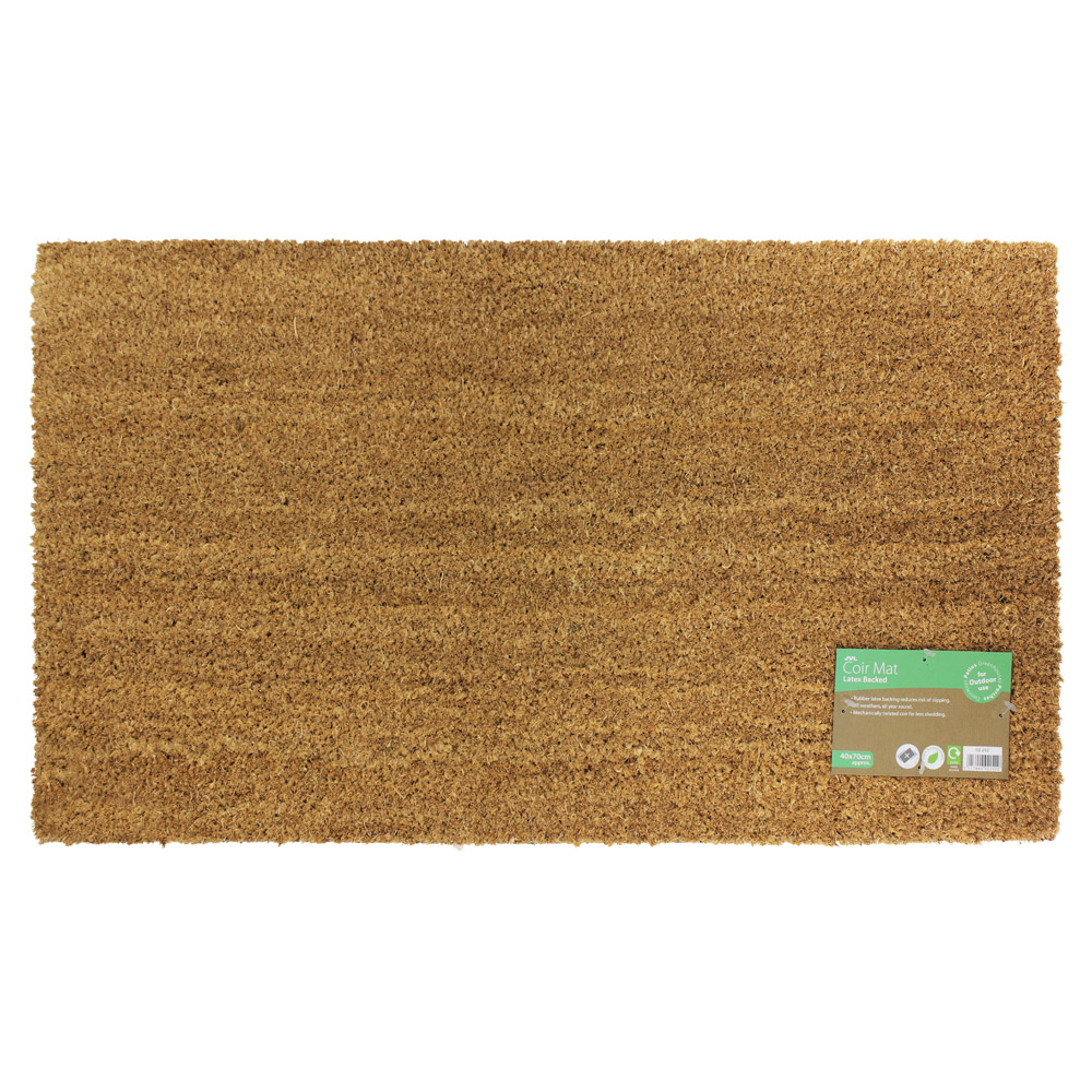 JVL Manor Plain Latex Coir Door Mat 40 x 60cm 2 Pack Image 4