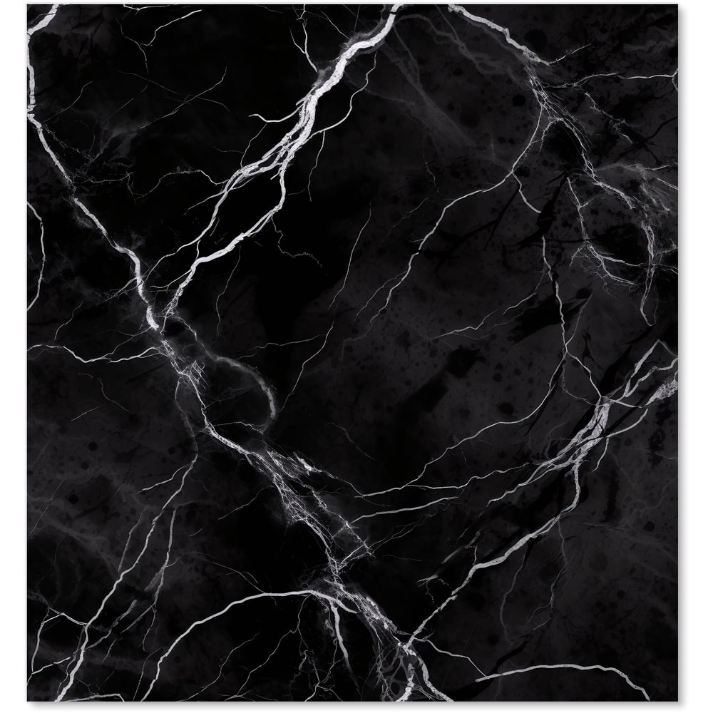 Warren Reed Designer Black Marble Pattern Glass Kitchen Splashback 75 x 70cm Image 2