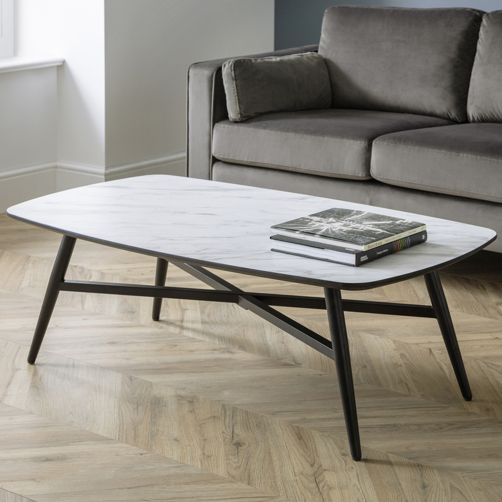 Julian Bowen Caruso Marble Effect Coffee Table Image 1