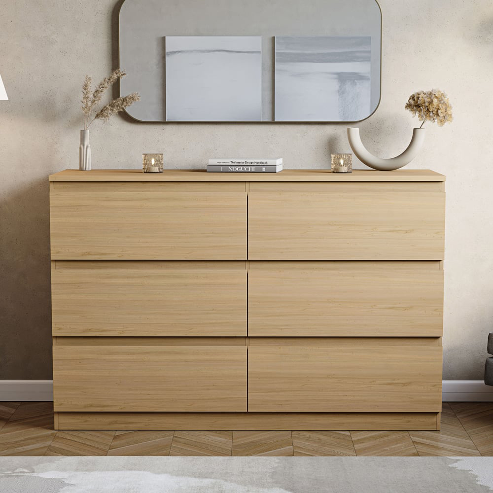 VIDA DESIGNS Denver 6 Drawer Pine Chest of Drawers Image 3