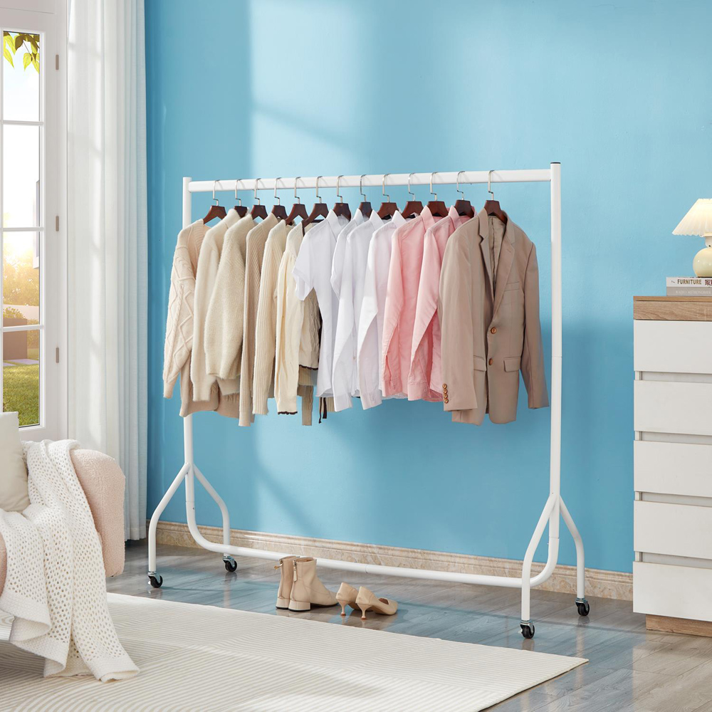 House Of Home White Heavy Duty Foldable Clothes Rail 5ft Image 5