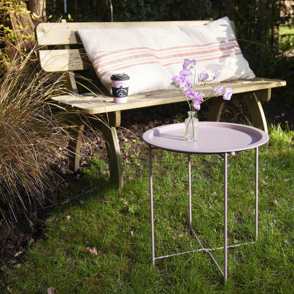 Noa and Nani Blush Pink Foldable Bistro Tray Table Image 5