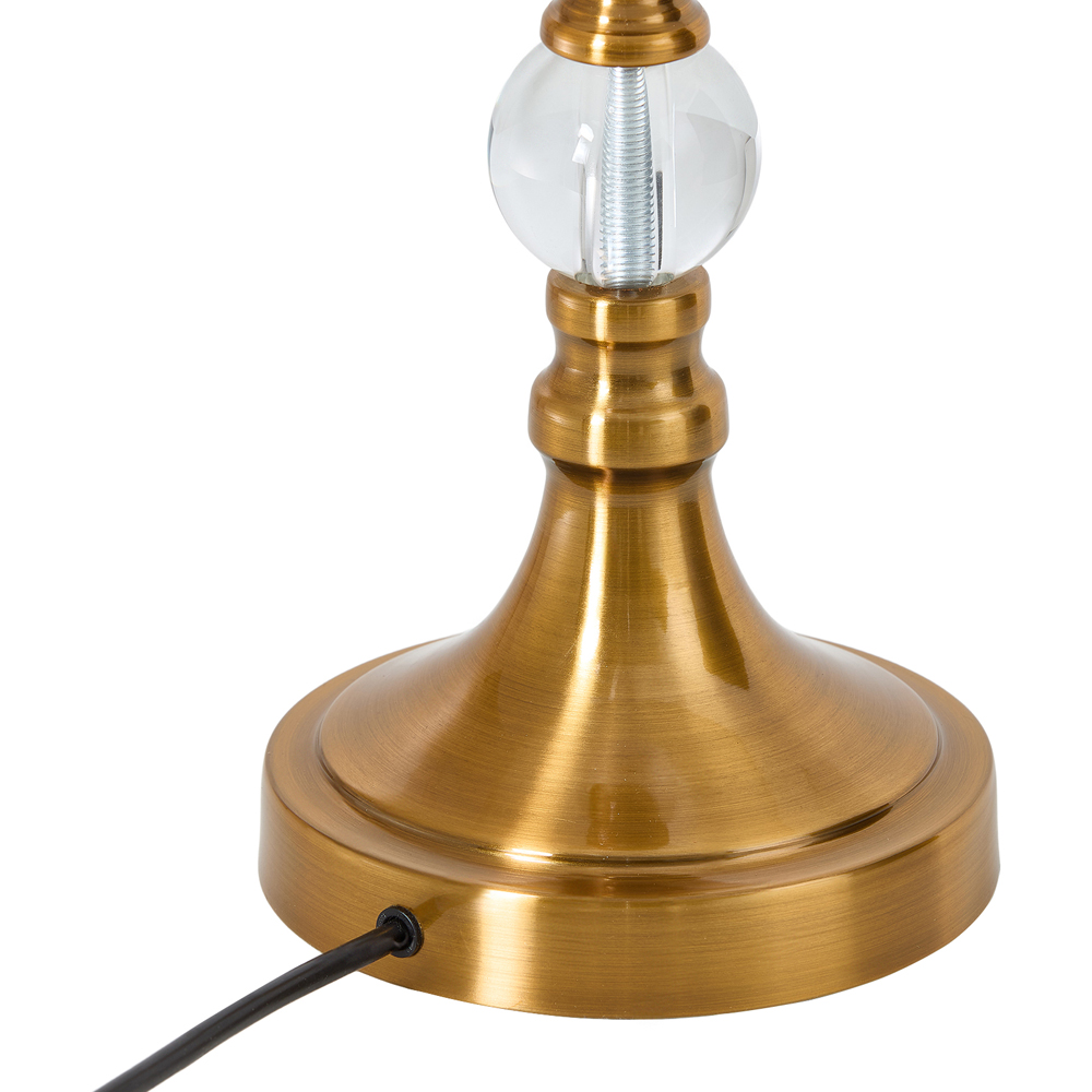 Living and Home Gold and White Fabric Table Lamp Image 5