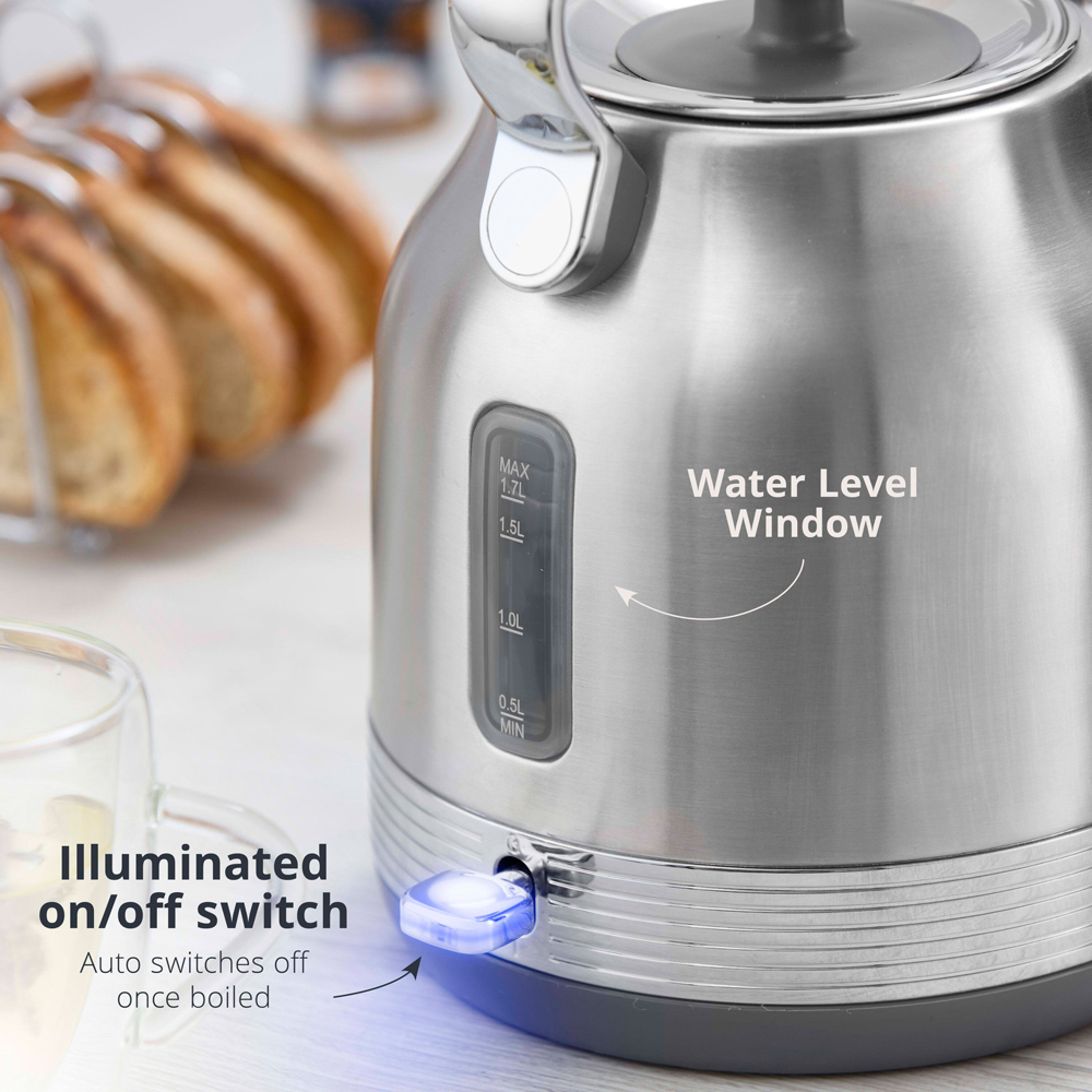 Swan Retro Revive Silver Rapid Boil 1.7L Traditional Kettle Image 5