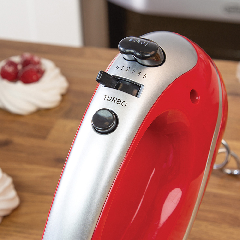Benross Red and Silver Professional Hand Mixer Image 4