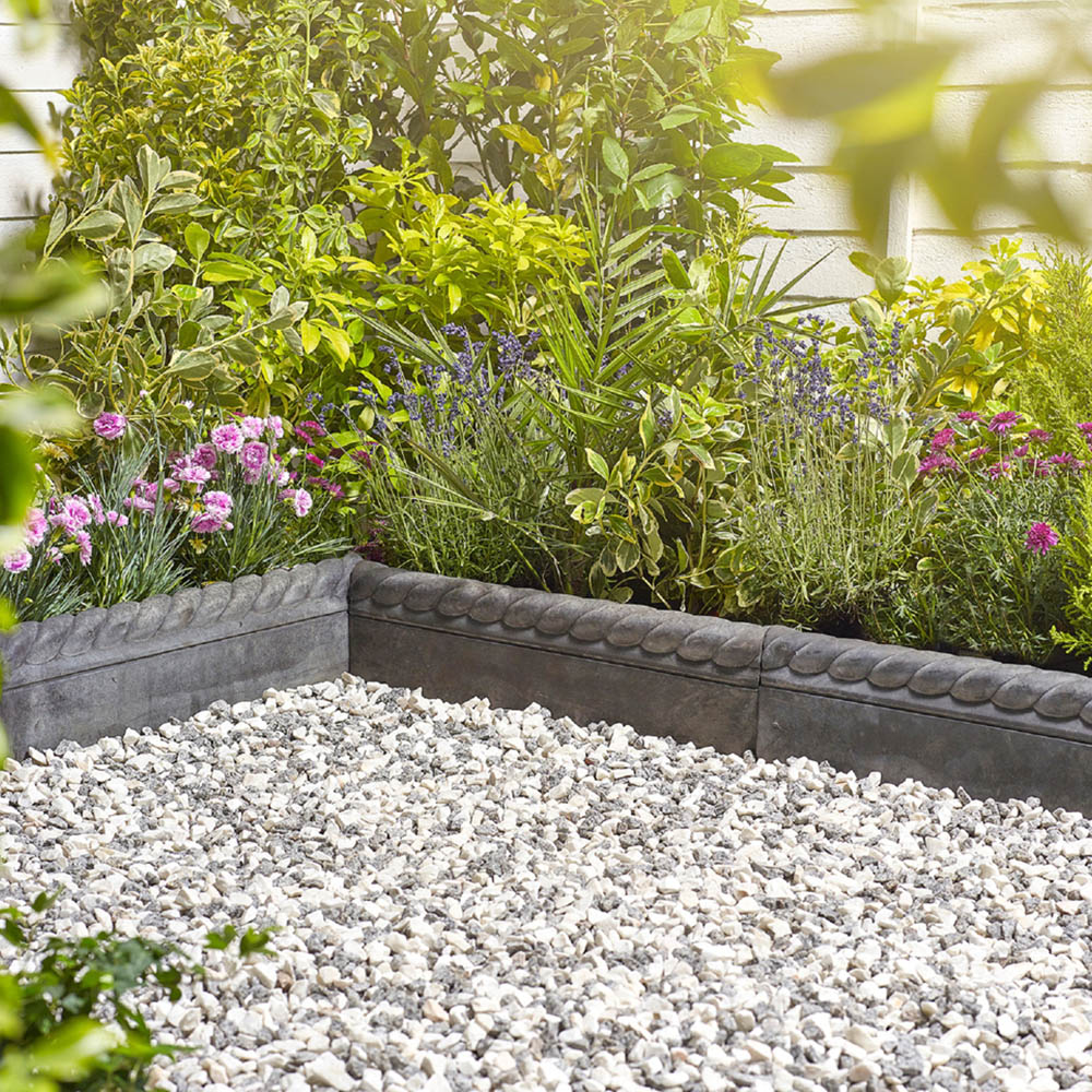 Stylish Stone Grey Full Rope Top Garden Edging 575mm Full Pack Image 2