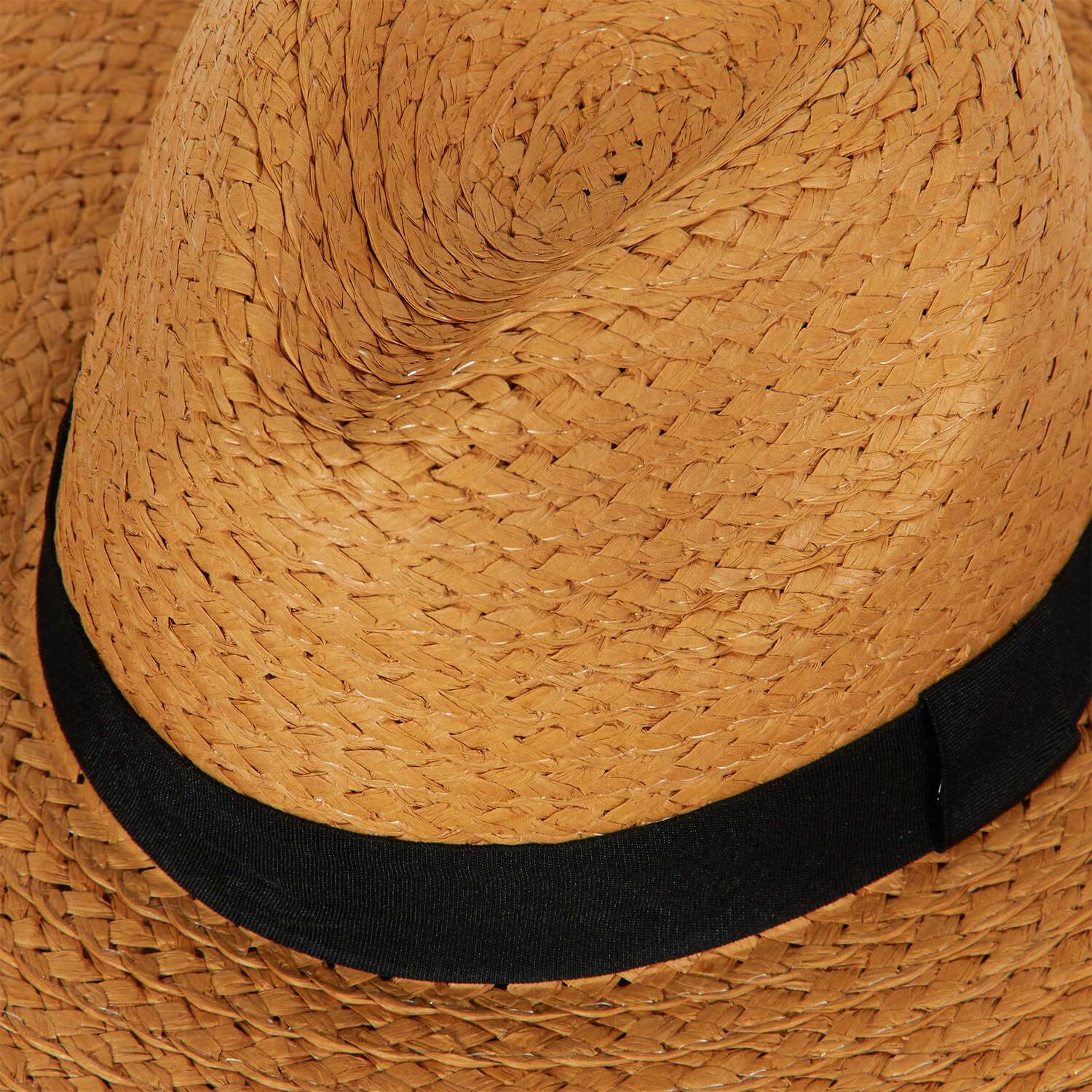 Ladies Black Band Summer Hat - Natural Image 6