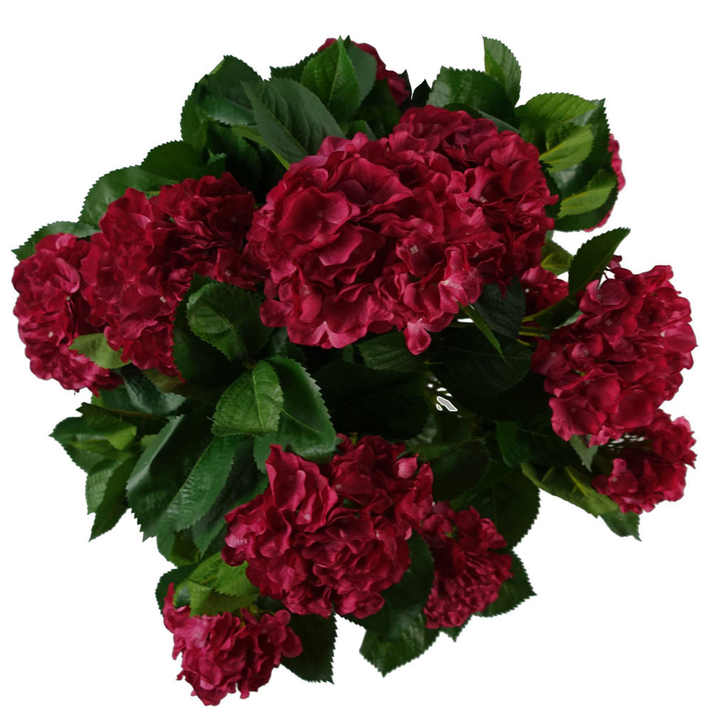 Botanik Pink Hydrangea Bush Artificial Plant in Pot 2.5ft Image 5