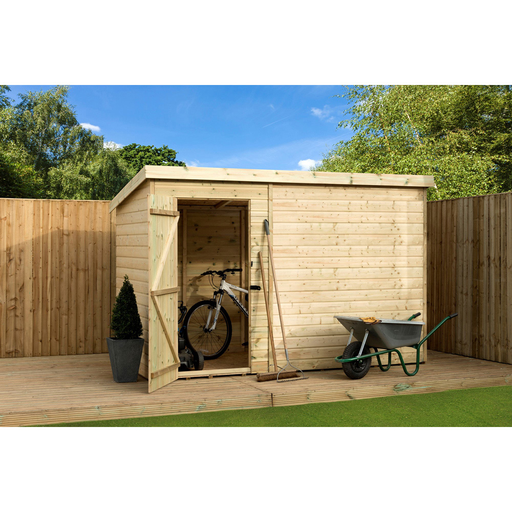Empire Sheds 1000 8 x 3ft Door Tongue and Groove Pent Garden Shed Image 3