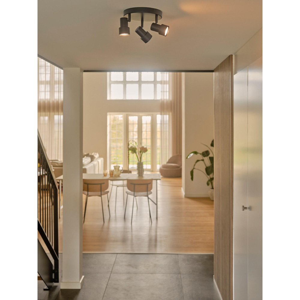 Nordlux Boston 3-Rondel Black Ceiling Light Image 2