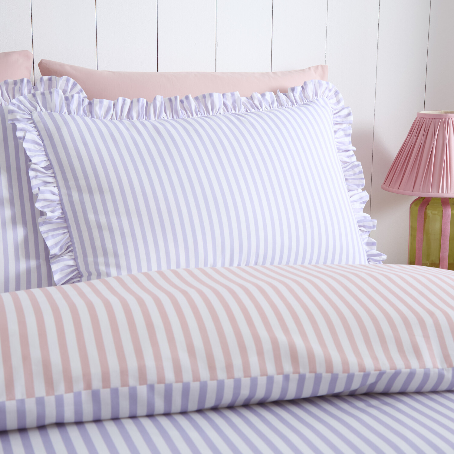 Felicity Frill Duvet Set Blush Double Image 5