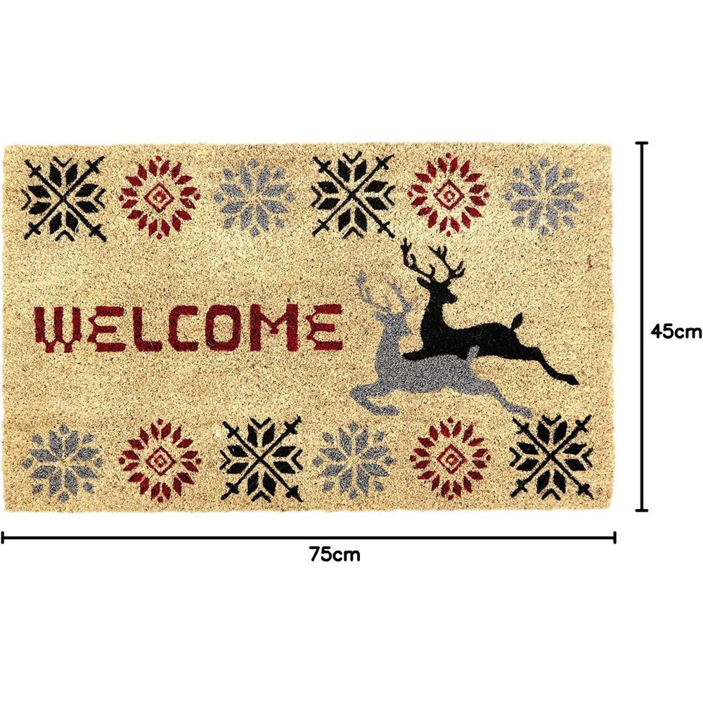 Coco & Coir Stag Xmas Coir Door Mat 45 x 75cm Image 6