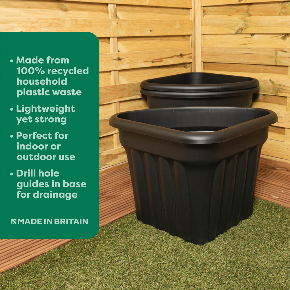 Wham Vista Slate Corner Planter 49cm 4 Pack Image 4
