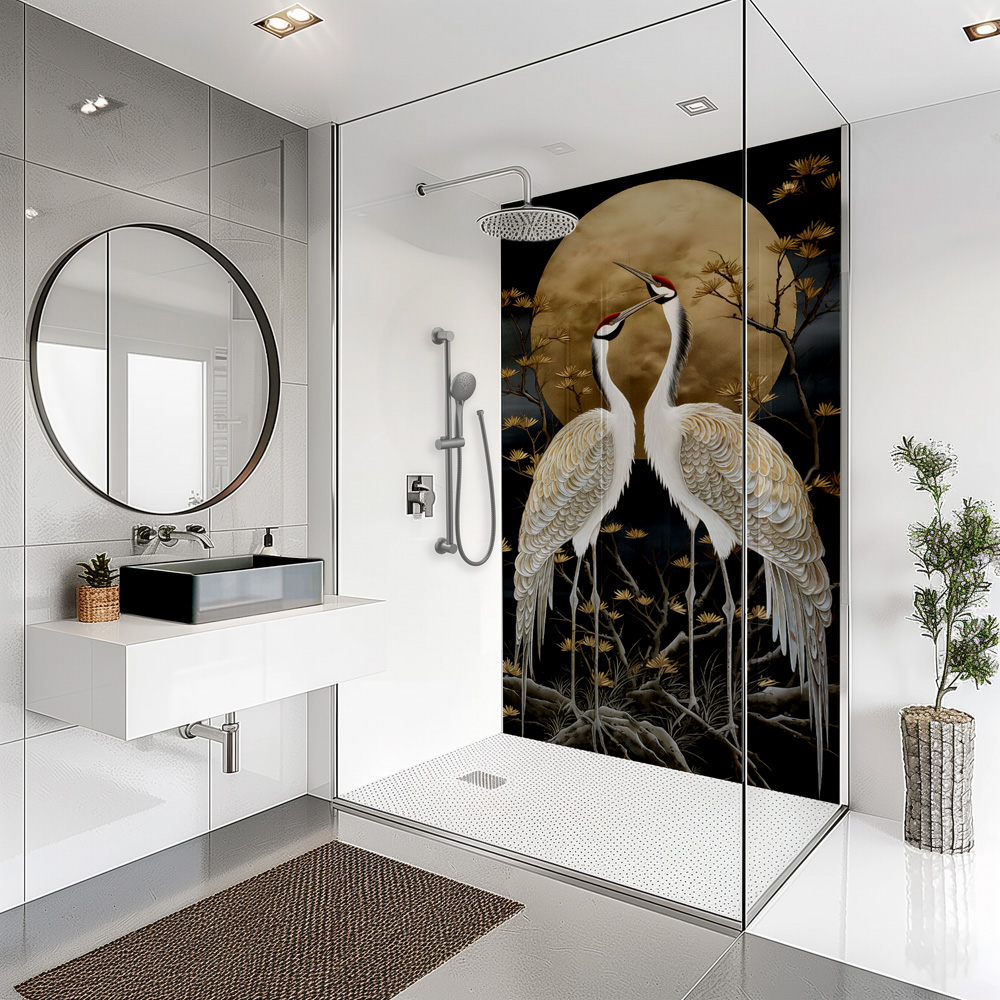 Splashbax Premium Artisan Oriental Midnight Acrylic Bathroom Wall Panel 2400 x 900mm Image 7