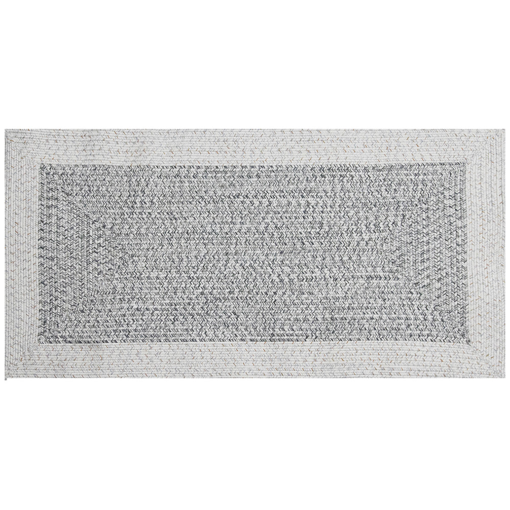 Streetwize Jute Effect Light Grey Outdoor Rug 80 x 150cm Image 1