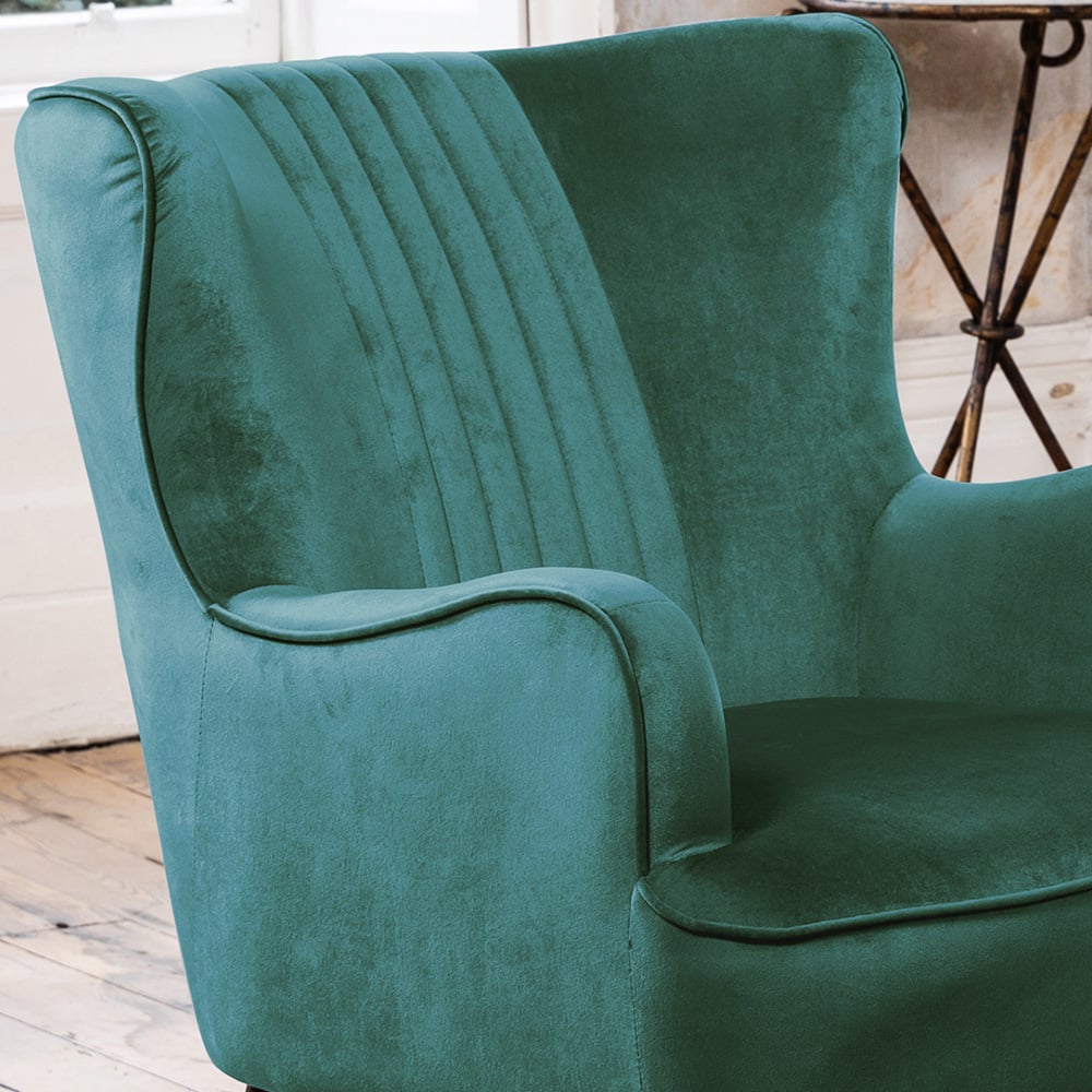 Artemis Home Madison Green Velvet Accent Chair Image 2
