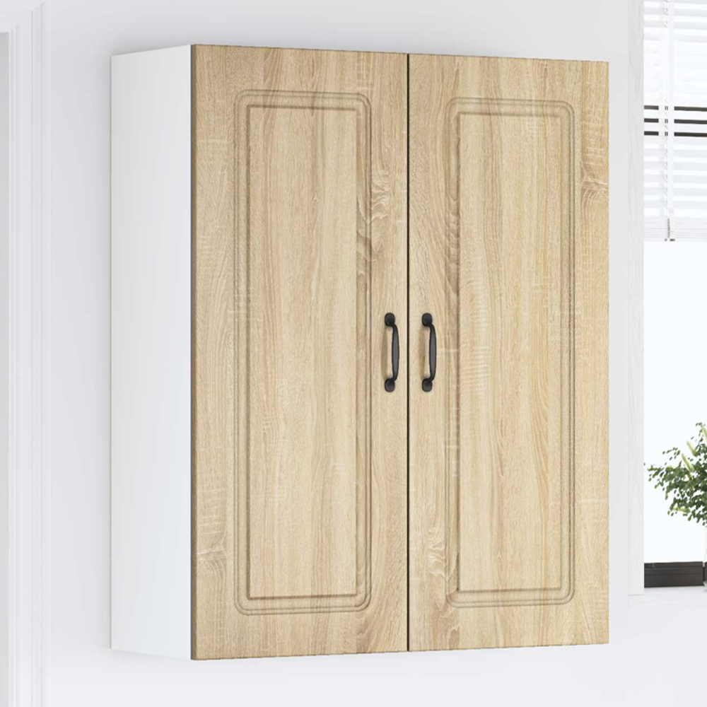 vidaXL 2 Door Sonoma Oak Kitchen Wall Cabinet Image 1
