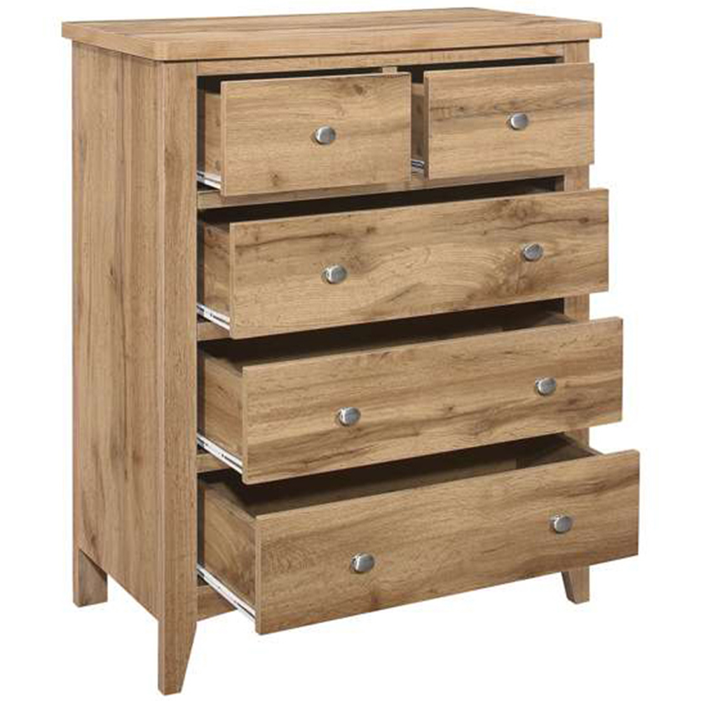 Hampstead 5 Drawer Wooden Storage Chest Image 4