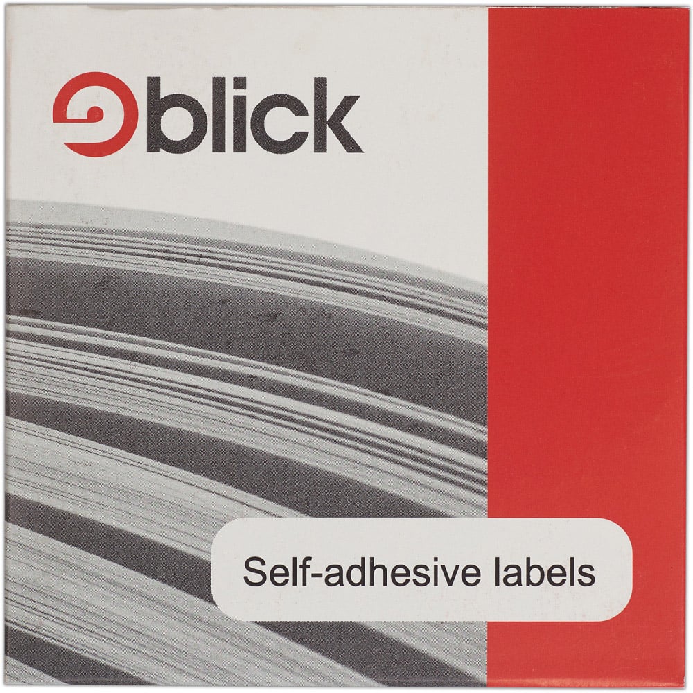 Blick White Rectangular Self Adhesive Label in Dispenser 12 x 44mm 840 Pack Image 1