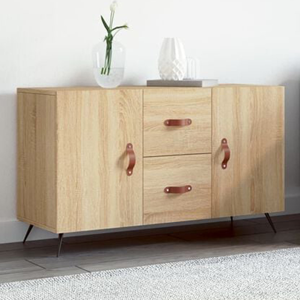 vidaXL 2 Door 2 Drawer Sonoma Oak Sideboard Image 1