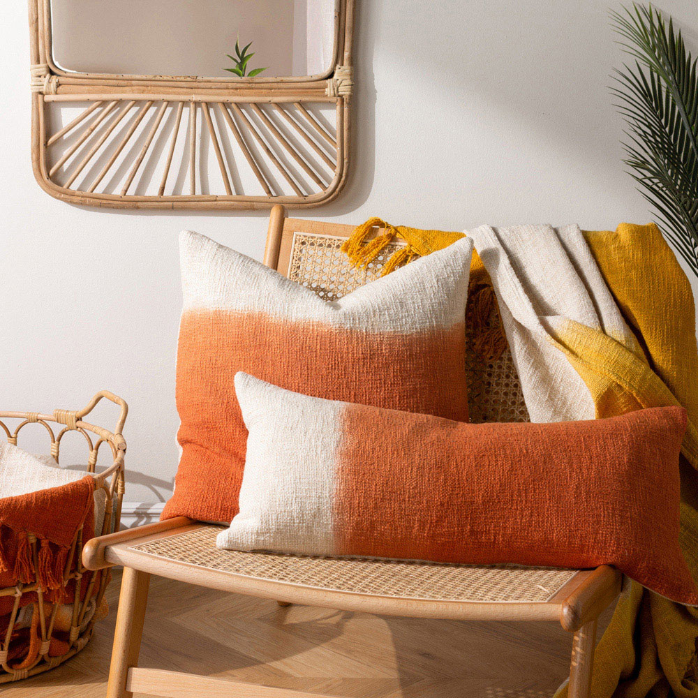 furn. Mizu Amber Dip Dye Square Cushion Image 6