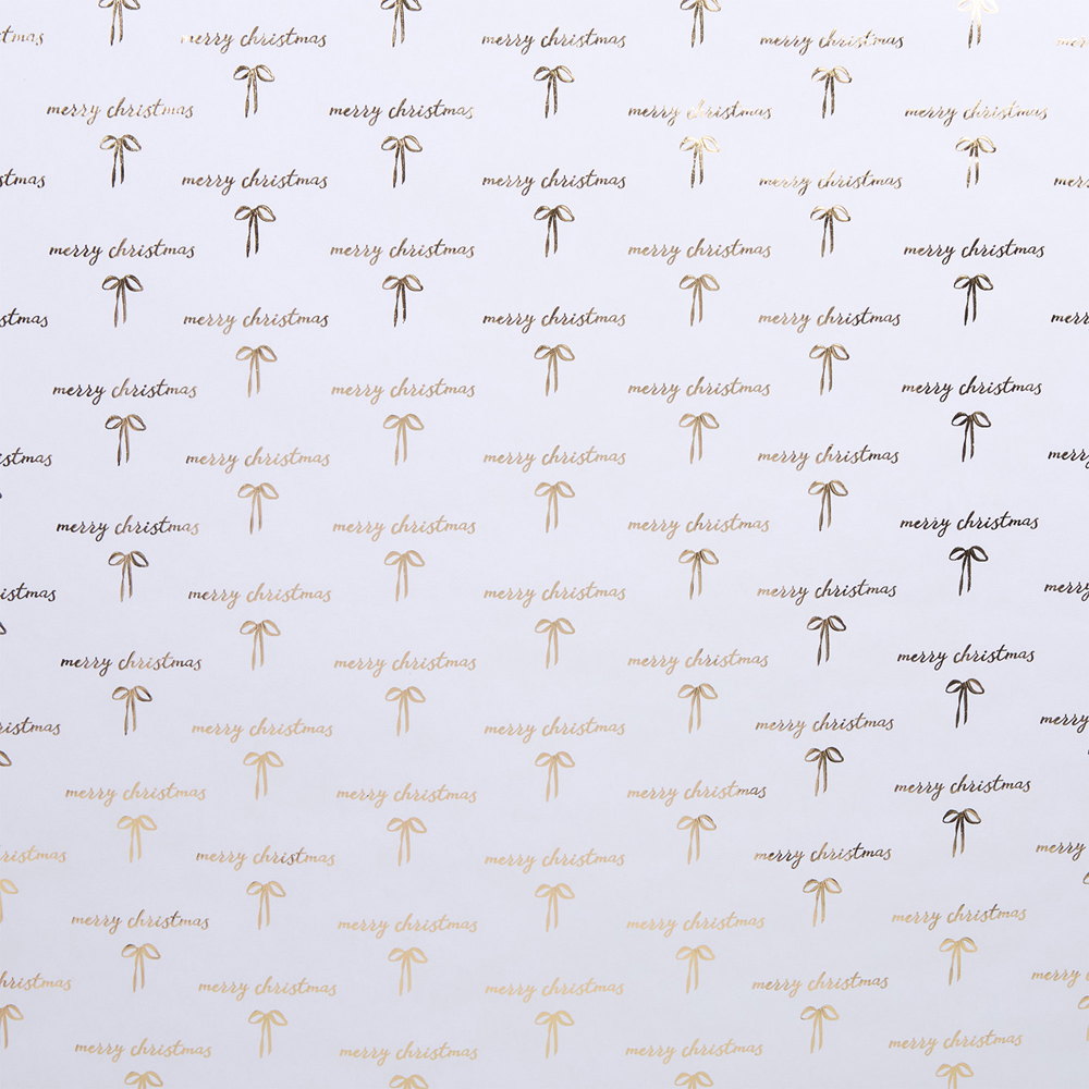 Merry Christmas Bow Gift Wrapping Paper Image 5