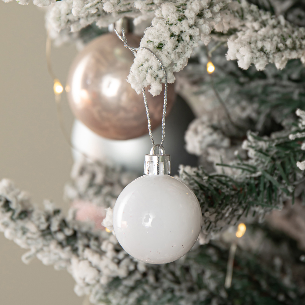 Samuel Alexander Red and White Shatterproof Bauble 40 Pack Image 8