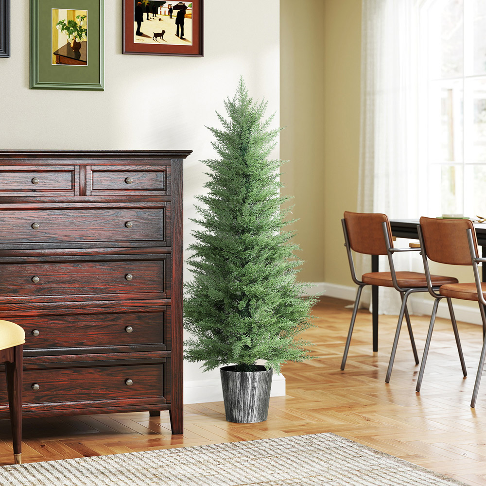 Portland Cypress Artificial Plant in Pot 4.5ft 2 Pack Image 4